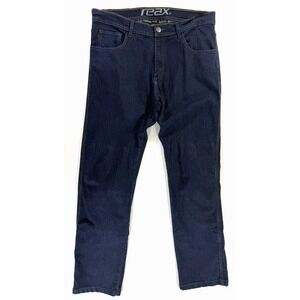 REAX Motorcycle Riding Jeans Men 34x30.5 Blue Dyneema Reinforced Denim Knee Pads